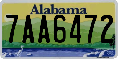 AL license plate 7AA6472