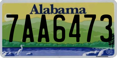 AL license plate 7AA6473