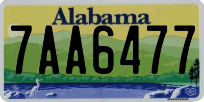 AL license plate 7AA6477