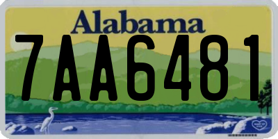 AL license plate 7AA6481
