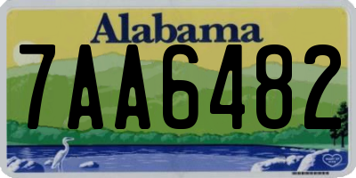 AL license plate 7AA6482