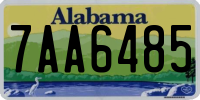 AL license plate 7AA6485
