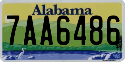 AL license plate 7AA6486