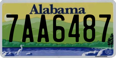 AL license plate 7AA6487