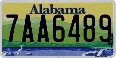 AL license plate 7AA6489