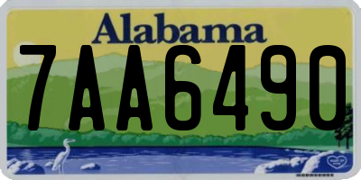 AL license plate 7AA6490
