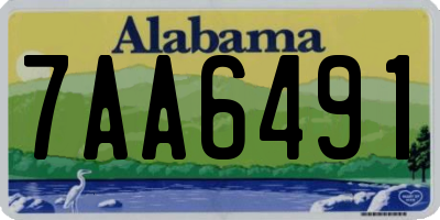 AL license plate 7AA6491
