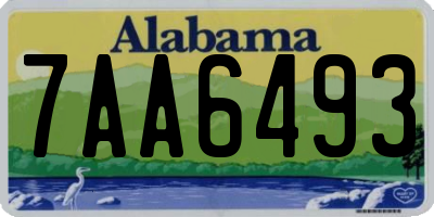 AL license plate 7AA6493