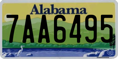 AL license plate 7AA6495