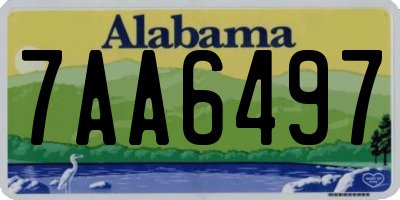 AL license plate 7AA6497