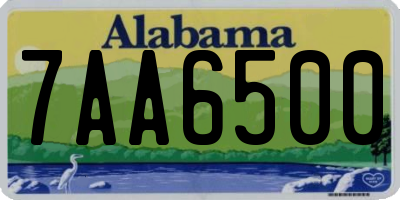 AL license plate 7AA6500