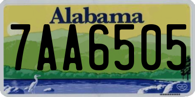 AL license plate 7AA6505