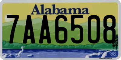 AL license plate 7AA6508