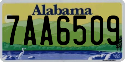 AL license plate 7AA6509