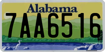 AL license plate 7AA6516