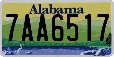 AL license plate 7AA6517