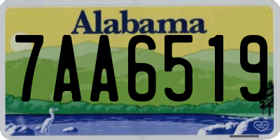 AL license plate 7AA6519