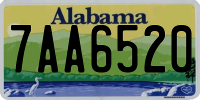 AL license plate 7AA6520