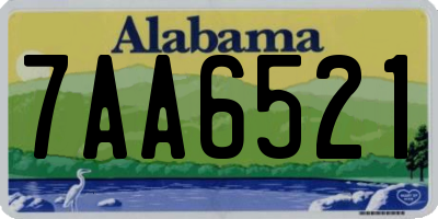 AL license plate 7AA6521