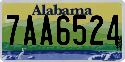 AL license plate 7AA6524