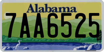 AL license plate 7AA6525