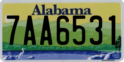 AL license plate 7AA6531