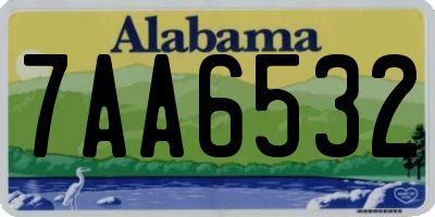 AL license plate 7AA6532