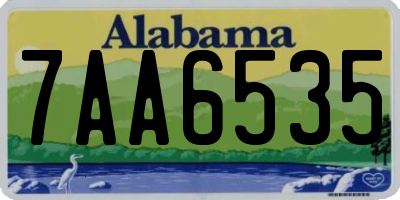 AL license plate 7AA6535