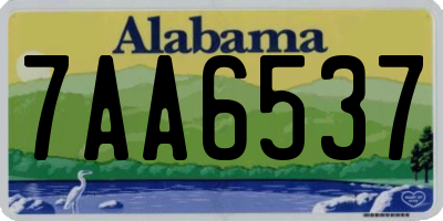 AL license plate 7AA6537