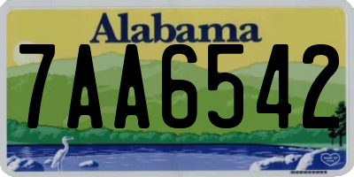 AL license plate 7AA6542
