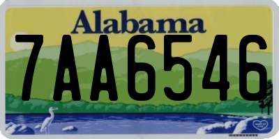 AL license plate 7AA6546