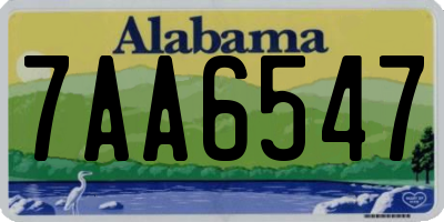 AL license plate 7AA6547