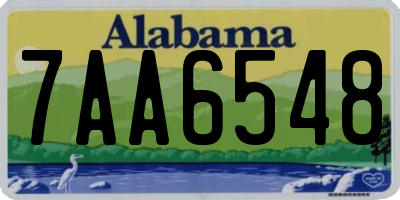 AL license plate 7AA6548