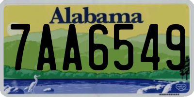 AL license plate 7AA6549
