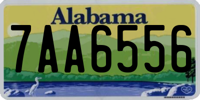 AL license plate 7AA6556
