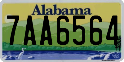AL license plate 7AA6564