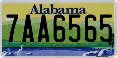 AL license plate 7AA6565