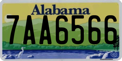 AL license plate 7AA6566