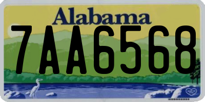 AL license plate 7AA6568