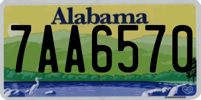 AL license plate 7AA6570