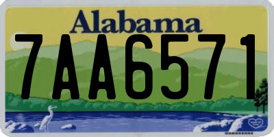 AL license plate 7AA6571