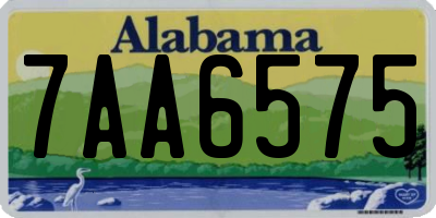 AL license plate 7AA6575