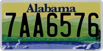 AL license plate 7AA6576