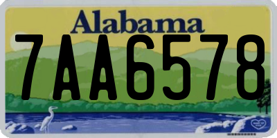 AL license plate 7AA6578
