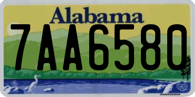 AL license plate 7AA6580