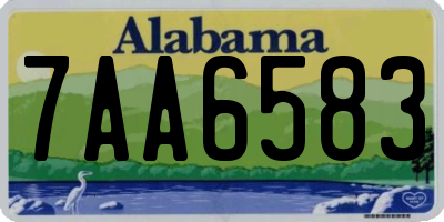 AL license plate 7AA6583