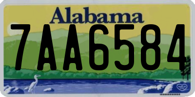 AL license plate 7AA6584