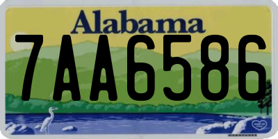 AL license plate 7AA6586