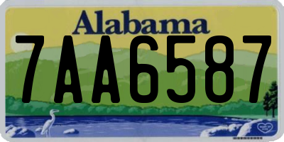 AL license plate 7AA6587
