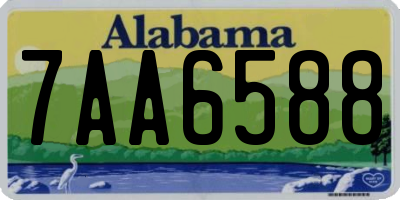 AL license plate 7AA6588